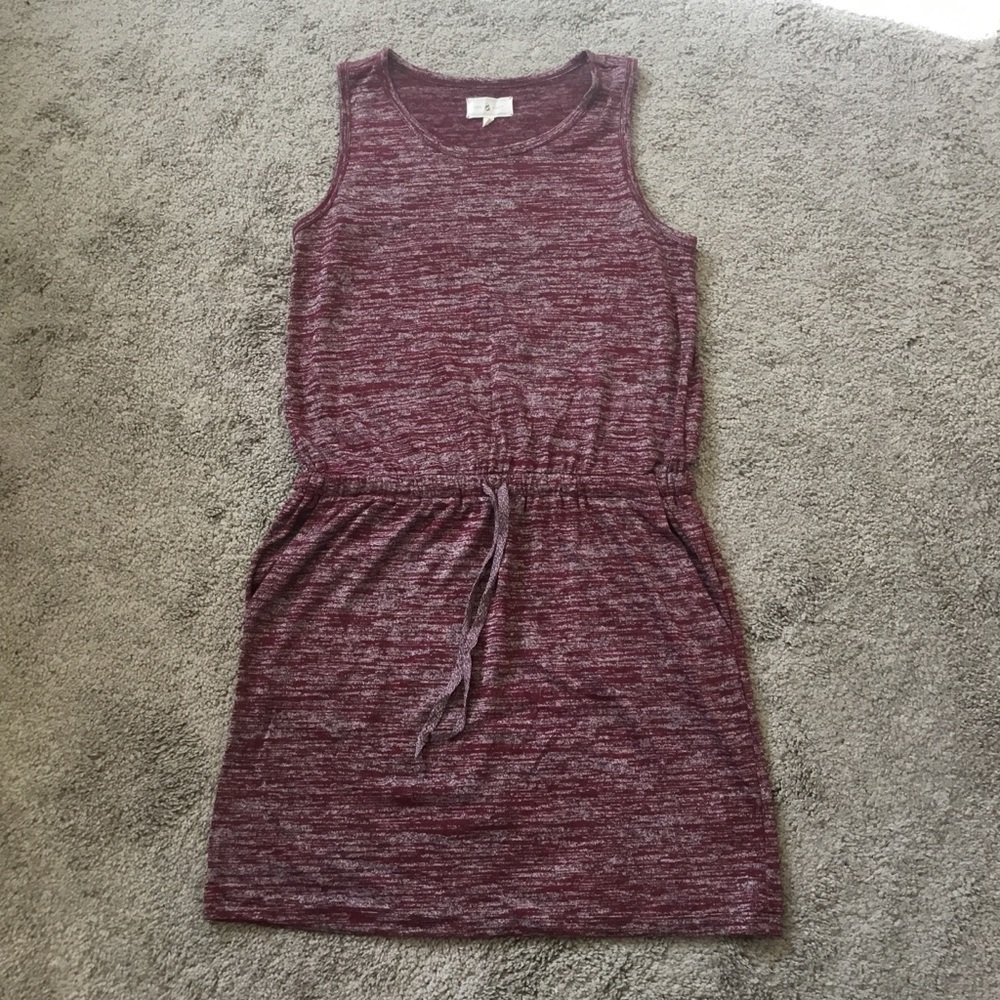 Lou & Grey Cotton Heathered Dress with drawcord
